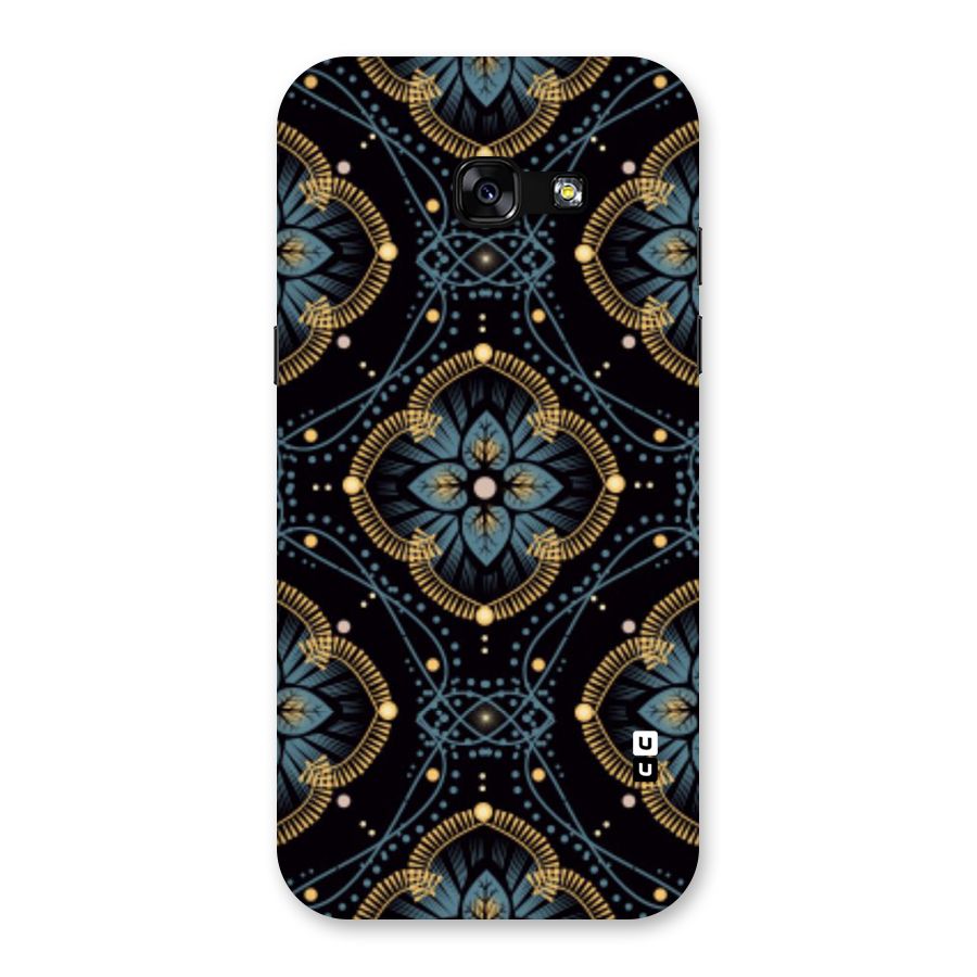 Blue With Black Flower Back Case for Galaxy A5 2017