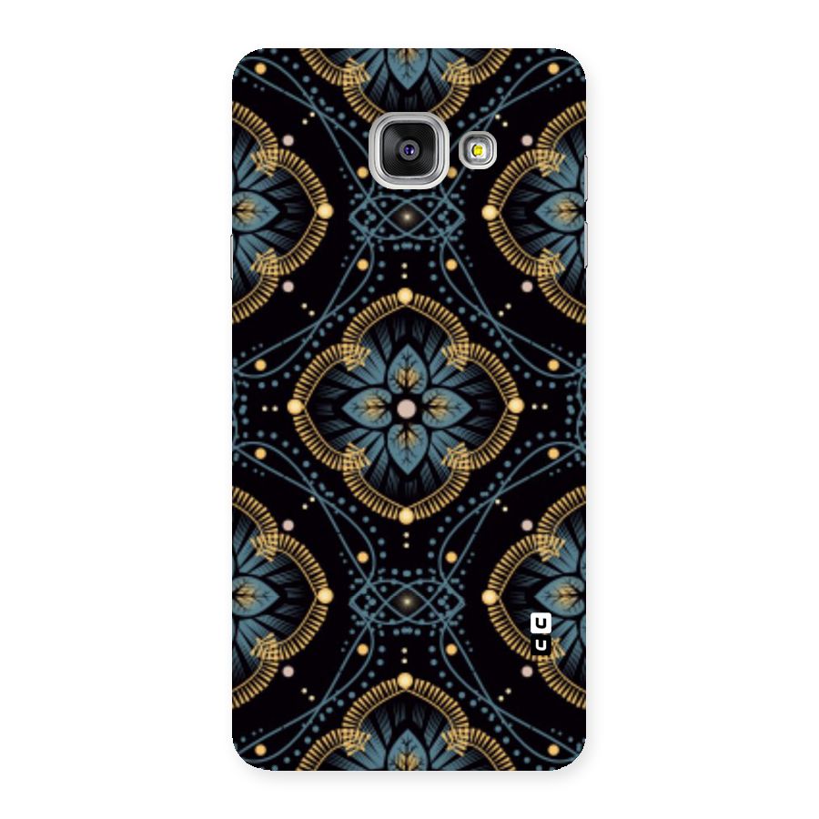 Blue With Black Flower Back Case for Galaxy A7 2016