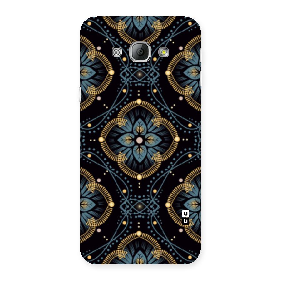 Blue With Black Flower Back Case for Galaxy A8