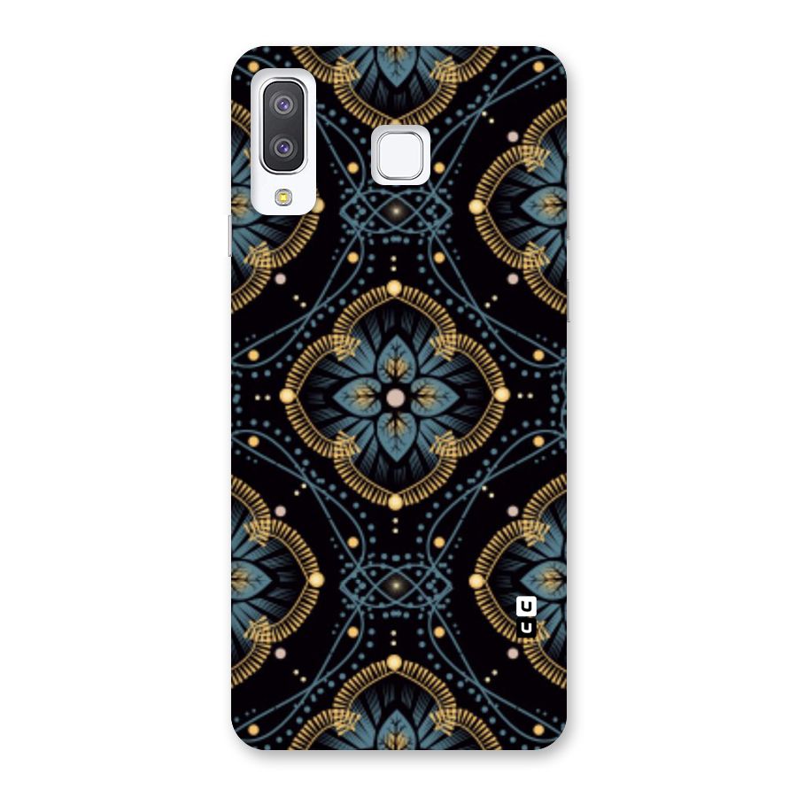 Blue With Black Flower Back Case for Galaxy A8 Star