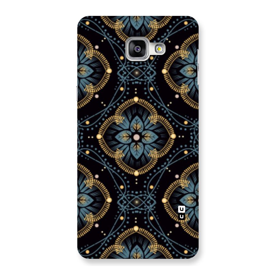 Blue With Black Flower Back Case for Galaxy A9