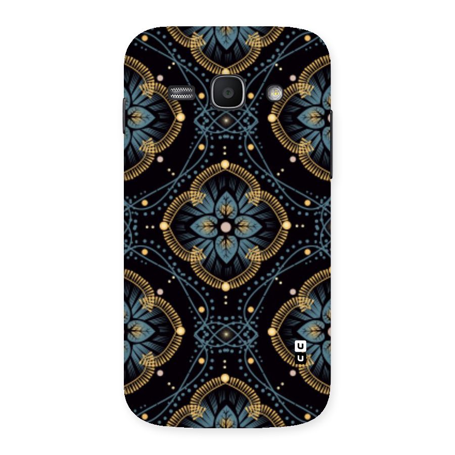 Blue With Black Flower Back Case for Galaxy Ace 3