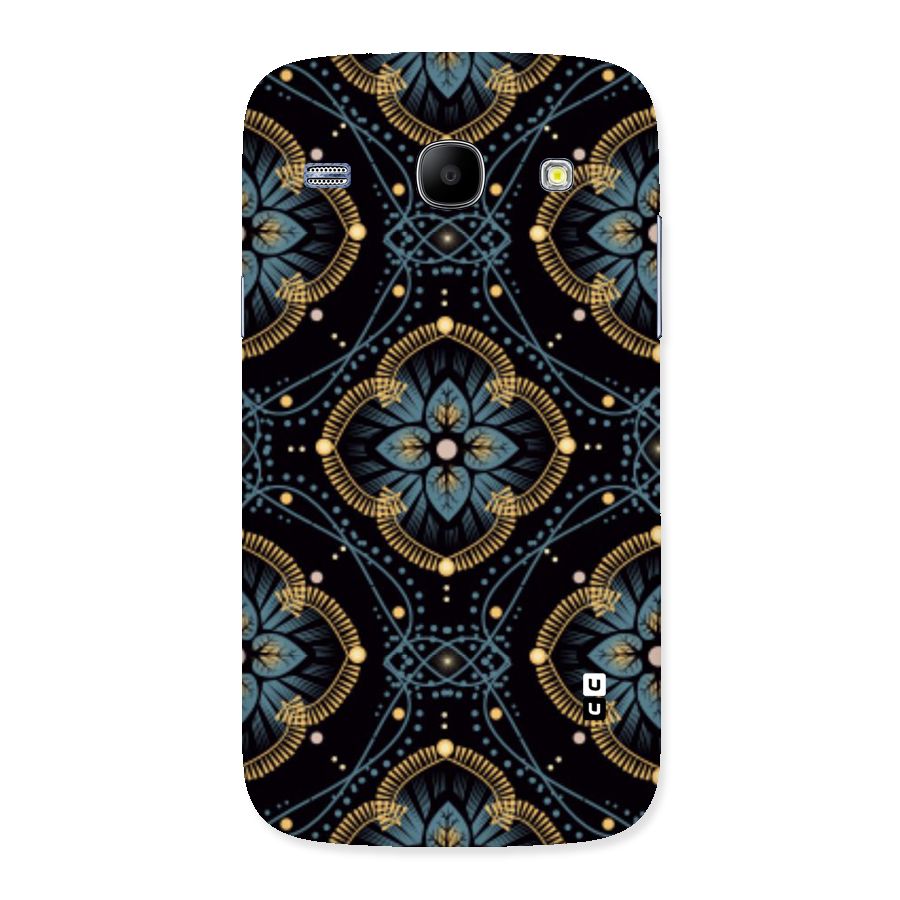 Blue With Black Flower Back Case for Galaxy Core
