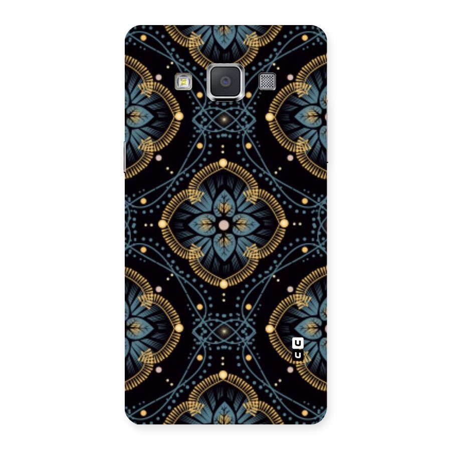 Blue With Black Flower Back Case for Galaxy Grand Max