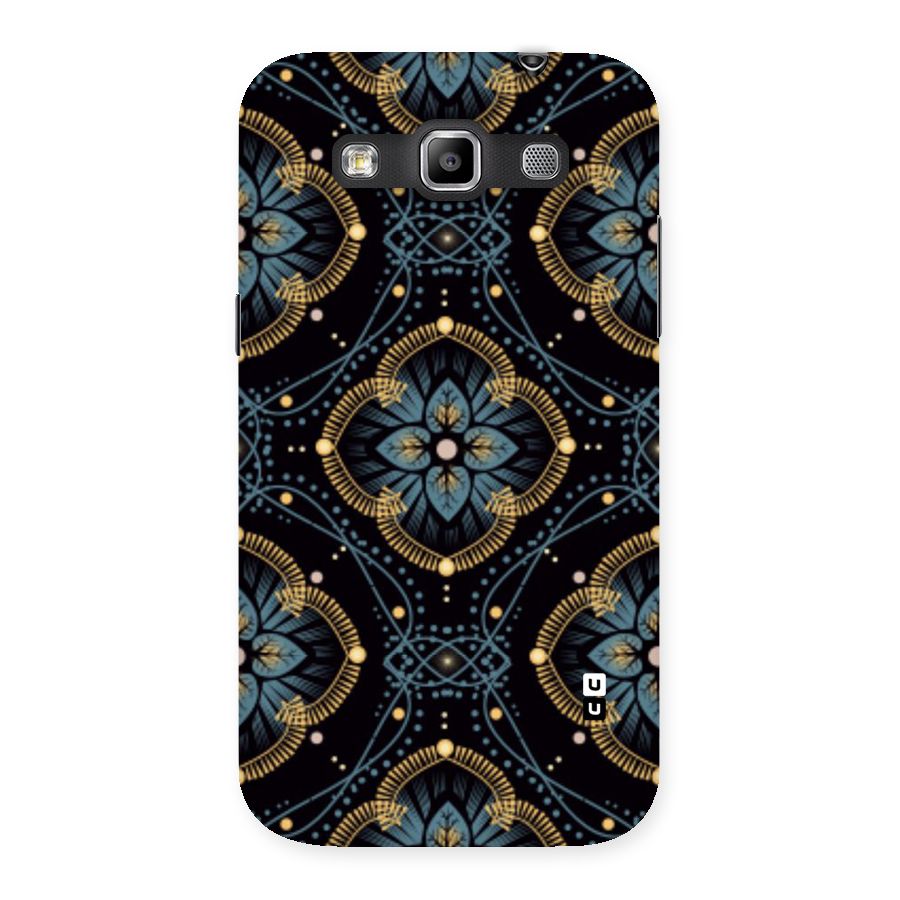 Blue With Black Flower Back Case for Galaxy Grand Quattro