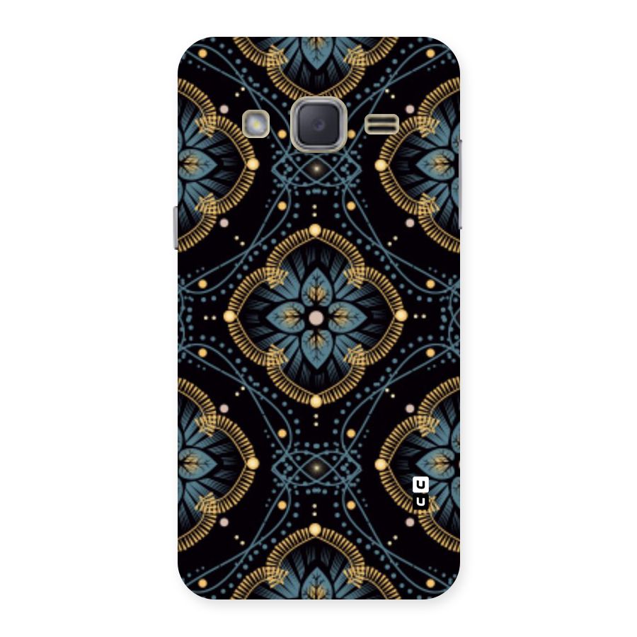 Blue With Black Flower Back Case for Galaxy J2