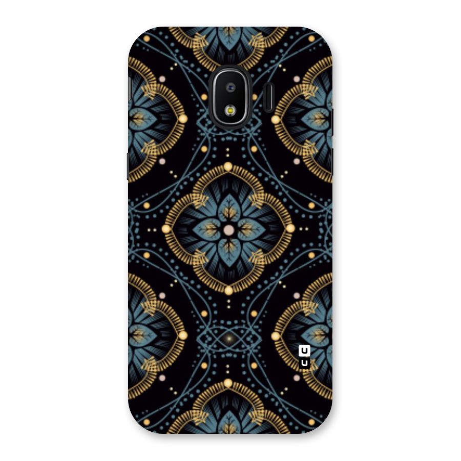 Blue With Black Flower Back Case for Galaxy J2 Pro 2018