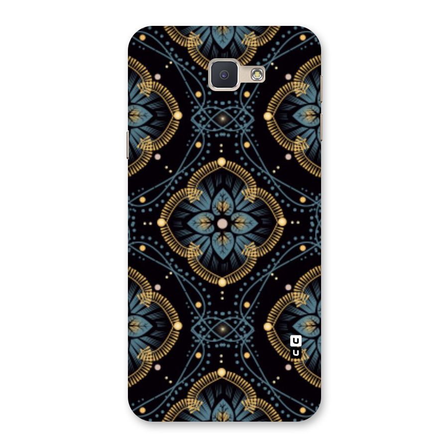 Blue With Black Flower Back Case for Galaxy J5 Prime