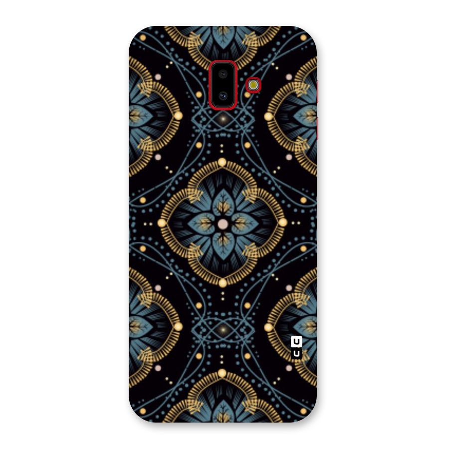 Blue With Black Flower Back Case for Galaxy J6 Plus
