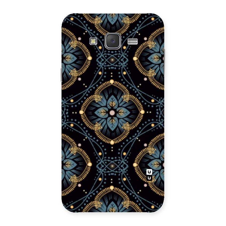 Blue With Black Flower Back Case for Galaxy J7