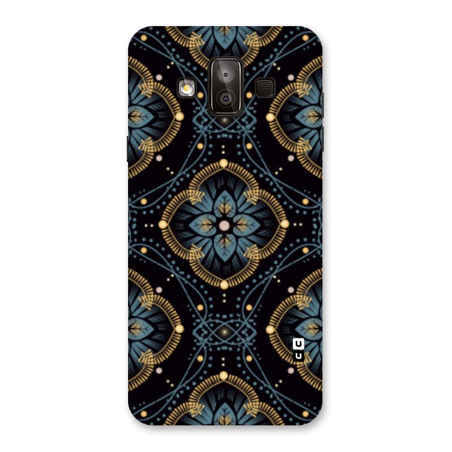 Blue With Black Flower Back Case for Galaxy J7 Duo