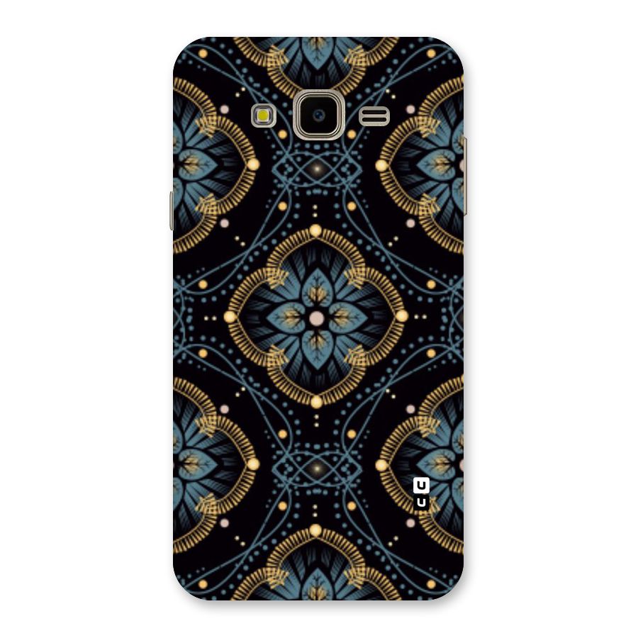 Blue With Black Flower Back Case for Galaxy J7 Nxt