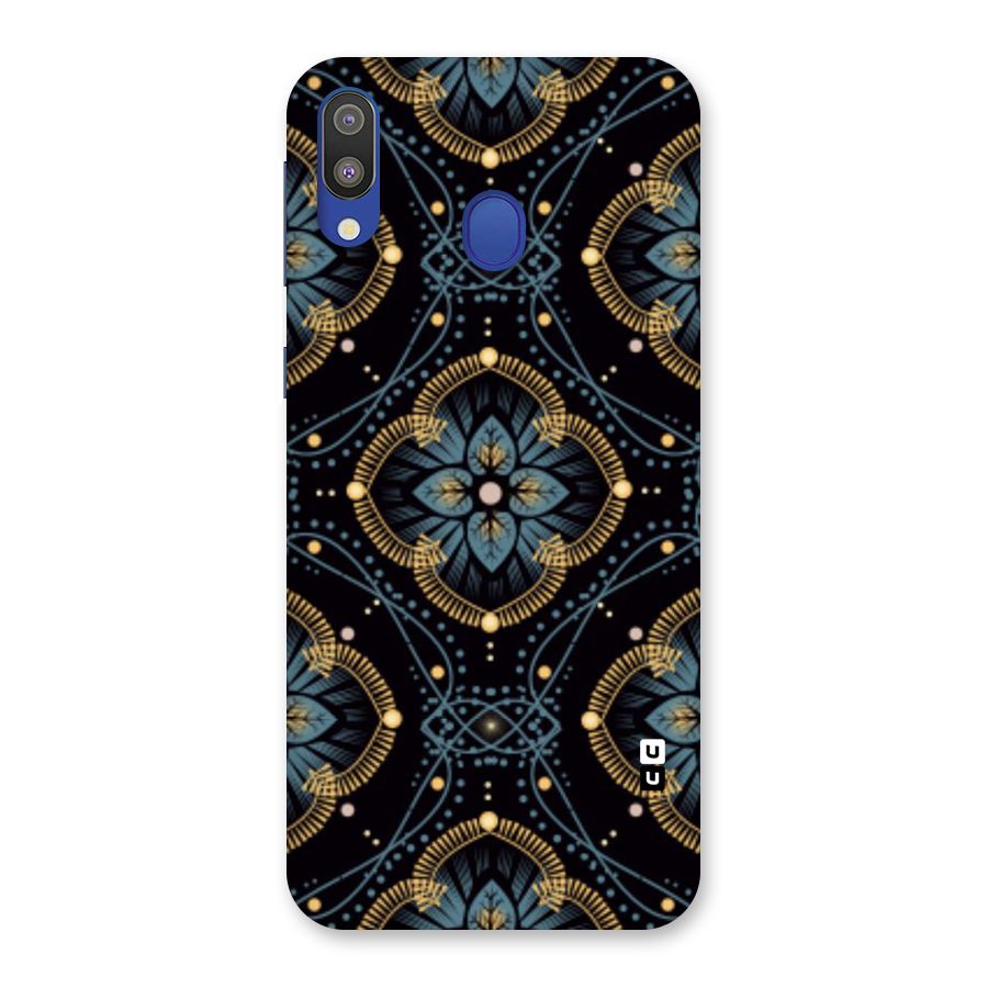 Blue With Black Flower Back Case for Galaxy M20