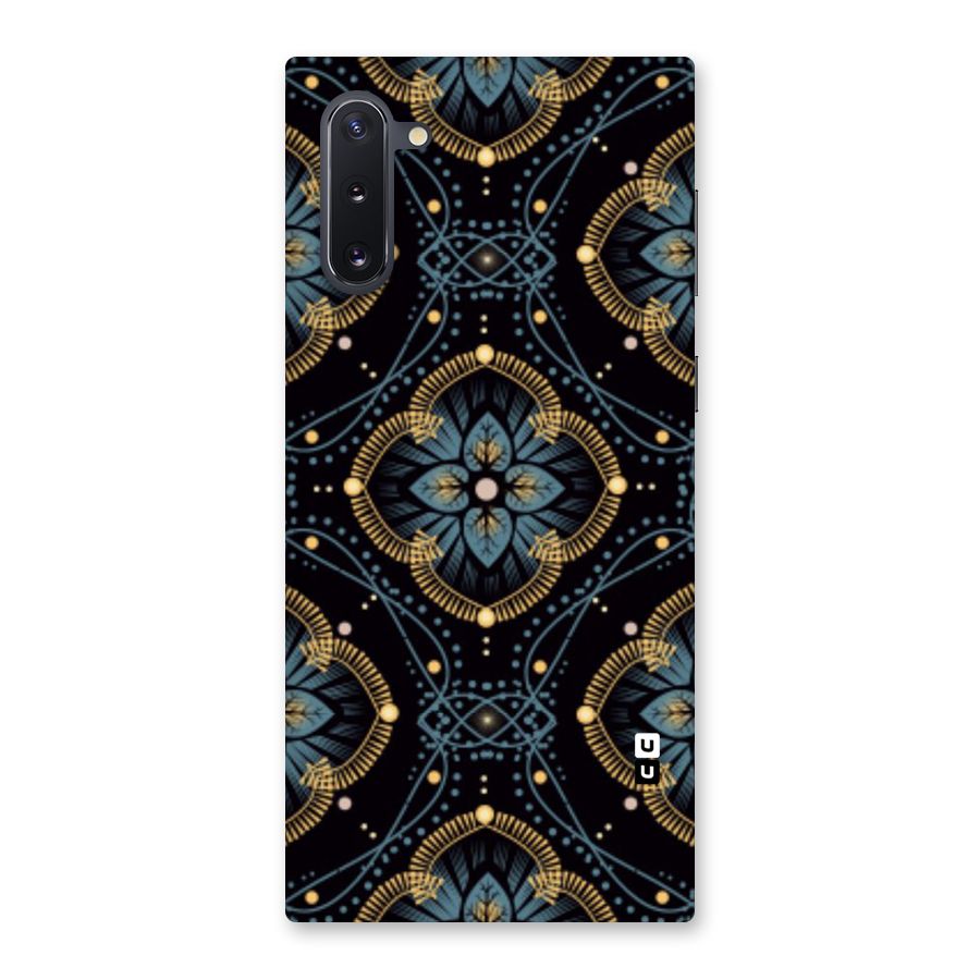 Blue With Black Flower Back Case for Galaxy Note 10