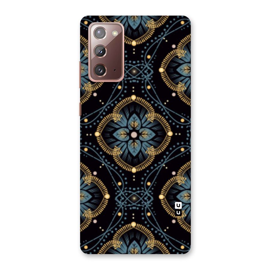 Blue With Black Flower Back Case for Galaxy Note 20