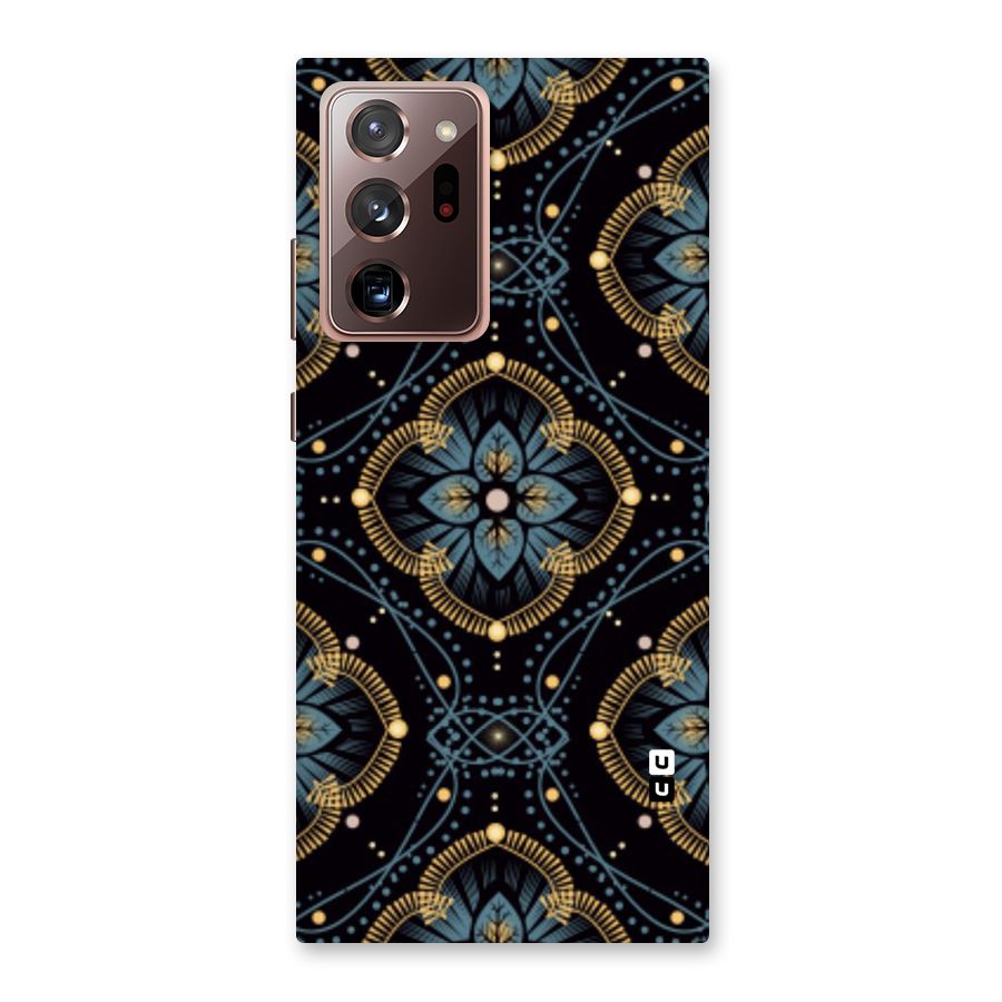 Blue With Black Flower Back Case for Galaxy Note 20 Ultra
