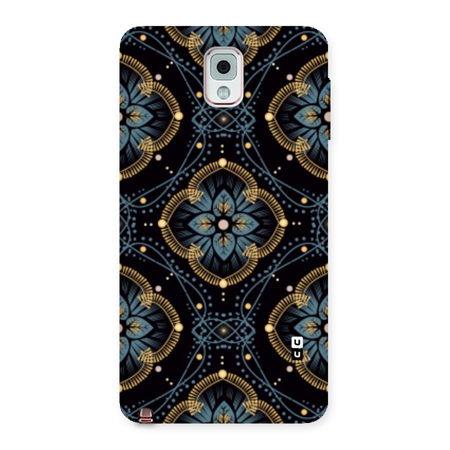 Blue With Black Flower Back Case for Galaxy Note 3