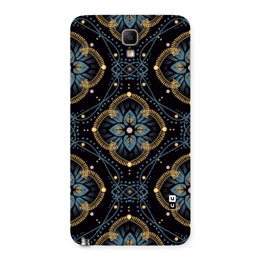 Blue With Black Flower Back Case for Galaxy Note 3 Neo