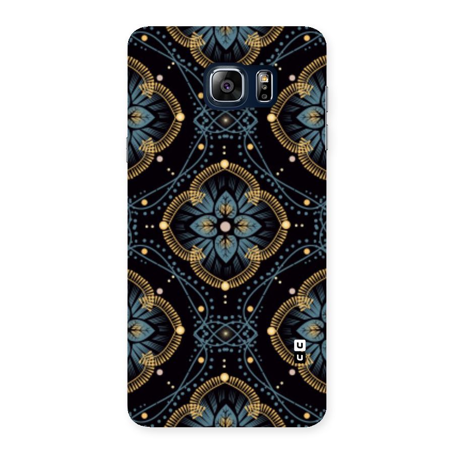 Blue With Black Flower Back Case for Galaxy Note 5