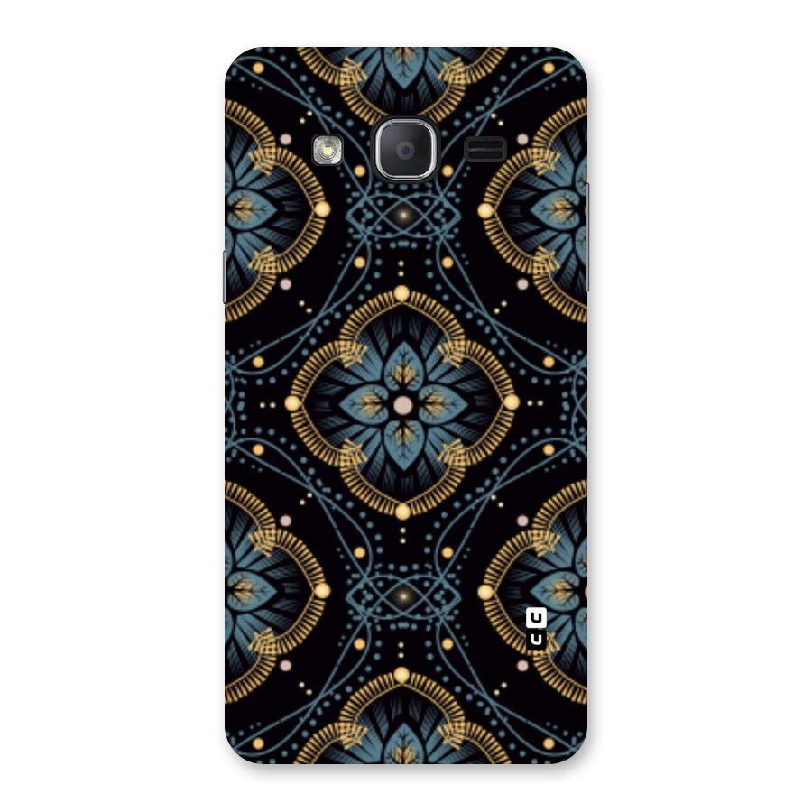 Blue With Black Flower Back Case for Galaxy On7 2015