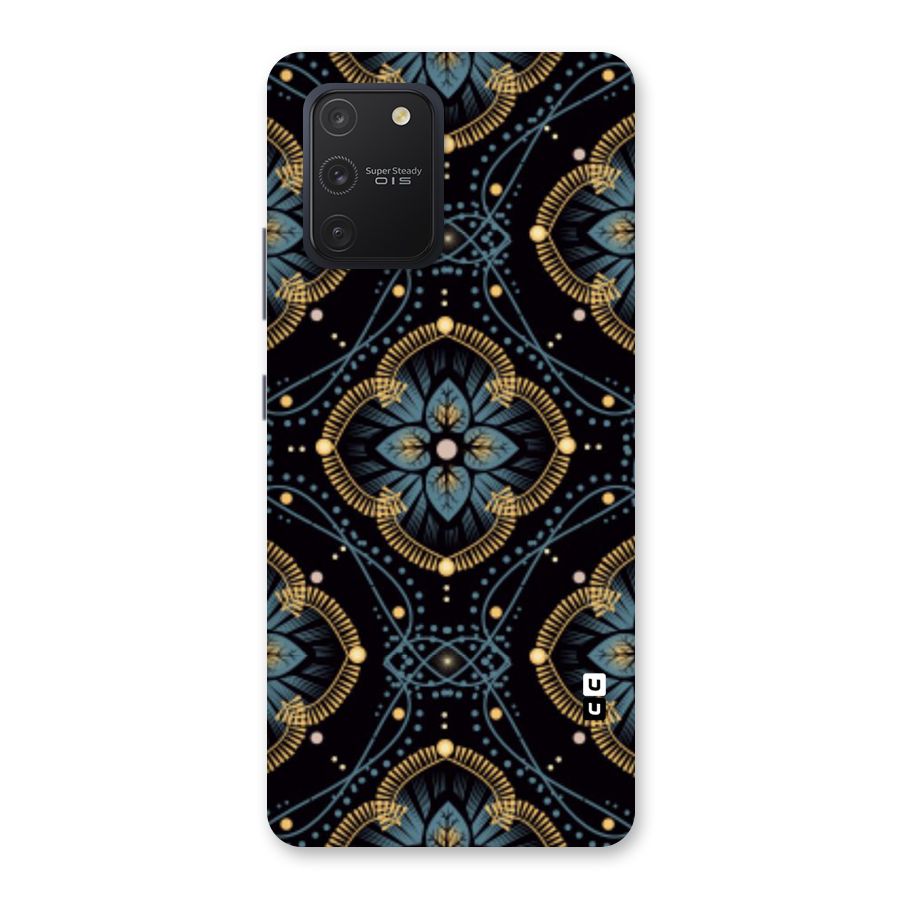 Blue With Black Flower Back Case for Galaxy S10 Lite