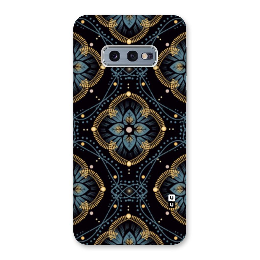 Blue With Black Flower Back Case for Galaxy S10e