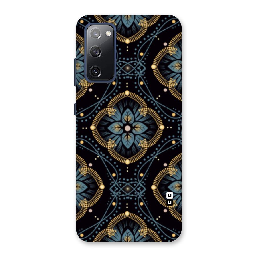 Blue With Black Flower Back Case for Galaxy S20 FE