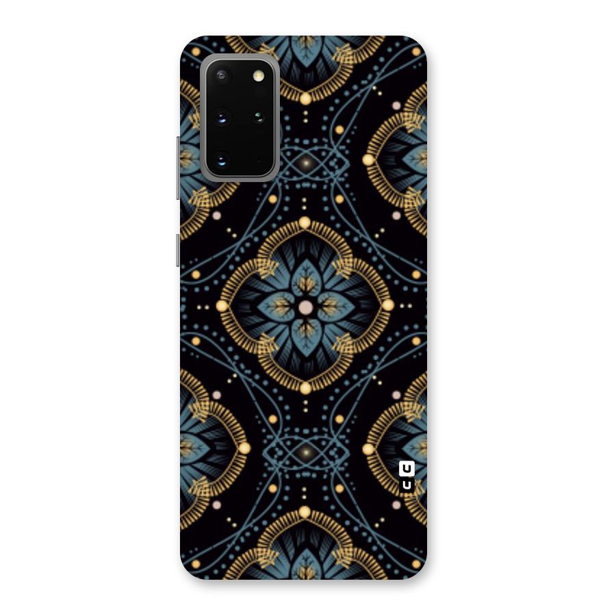 Blue With Black Flower Back Case for Galaxy S20 Plus