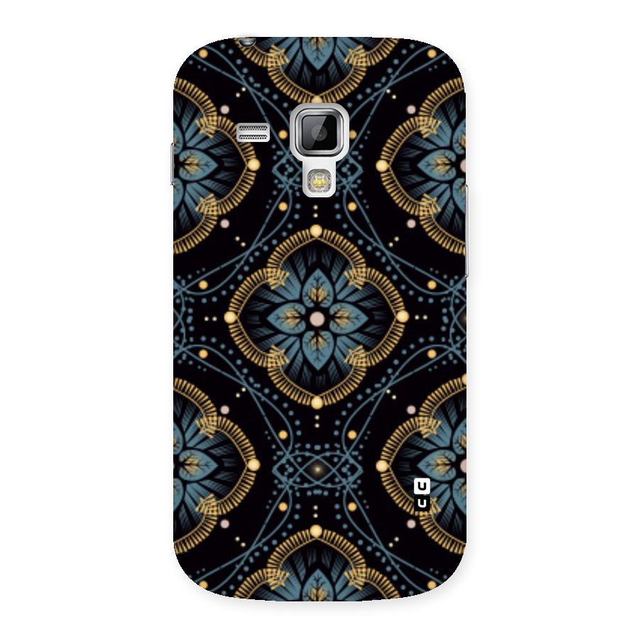 Blue With Black Flower Back Case for Galaxy S Duos