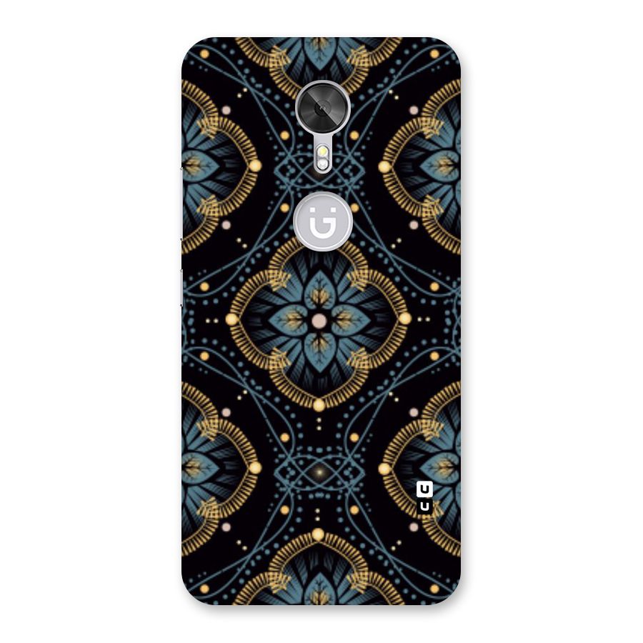 Blue With Black Flower Back Case for Gionee A1