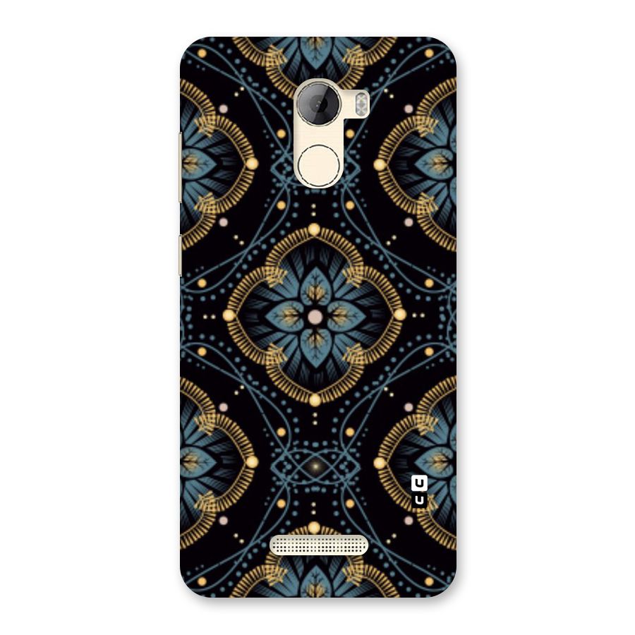 Blue With Black Flower Back Case for Gionee A1 LIte