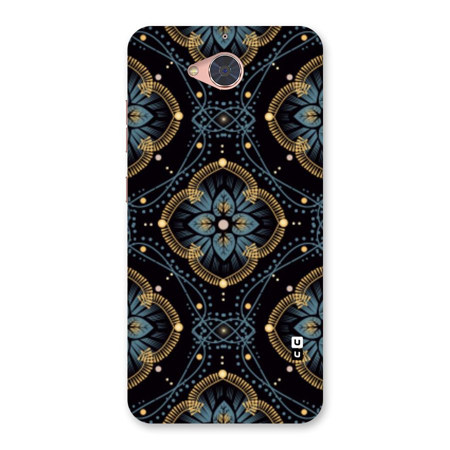 Blue With Black Flower Back Case for Gionee S6 Pro