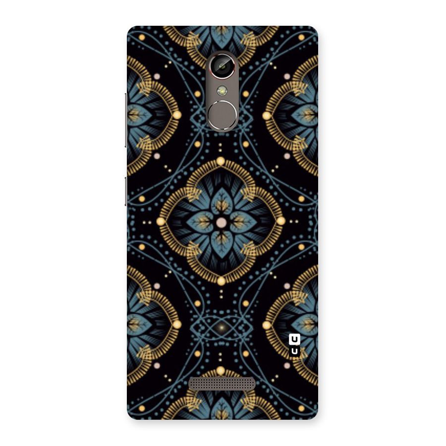 Blue With Black Flower Back Case for Gionee S6s