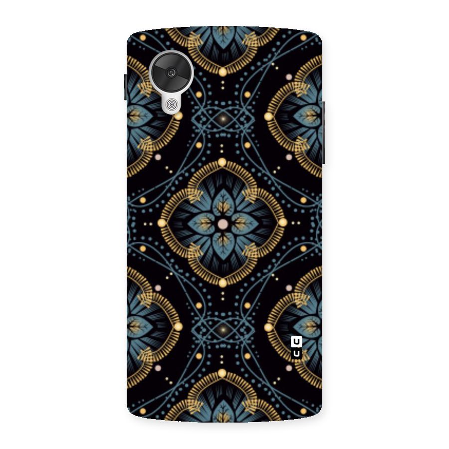 Blue With Black Flower Back Case for Google Nexsus 5