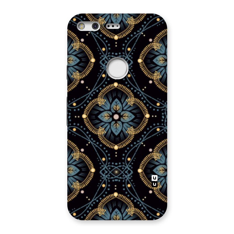 Blue With Black Flower Back Case for Google Pixel