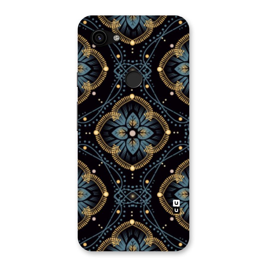 Blue With Black Flower Back Case for Google Pixel 3a XL