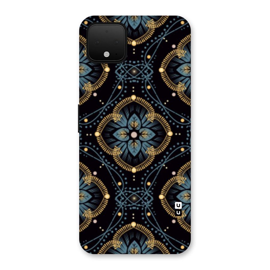 Blue With Black Flower Back Case for Google Pixel 4 XL