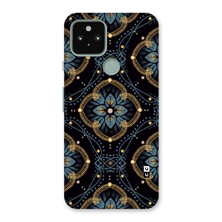 Blue With Black Flower Back Case for Google Pixel 5
