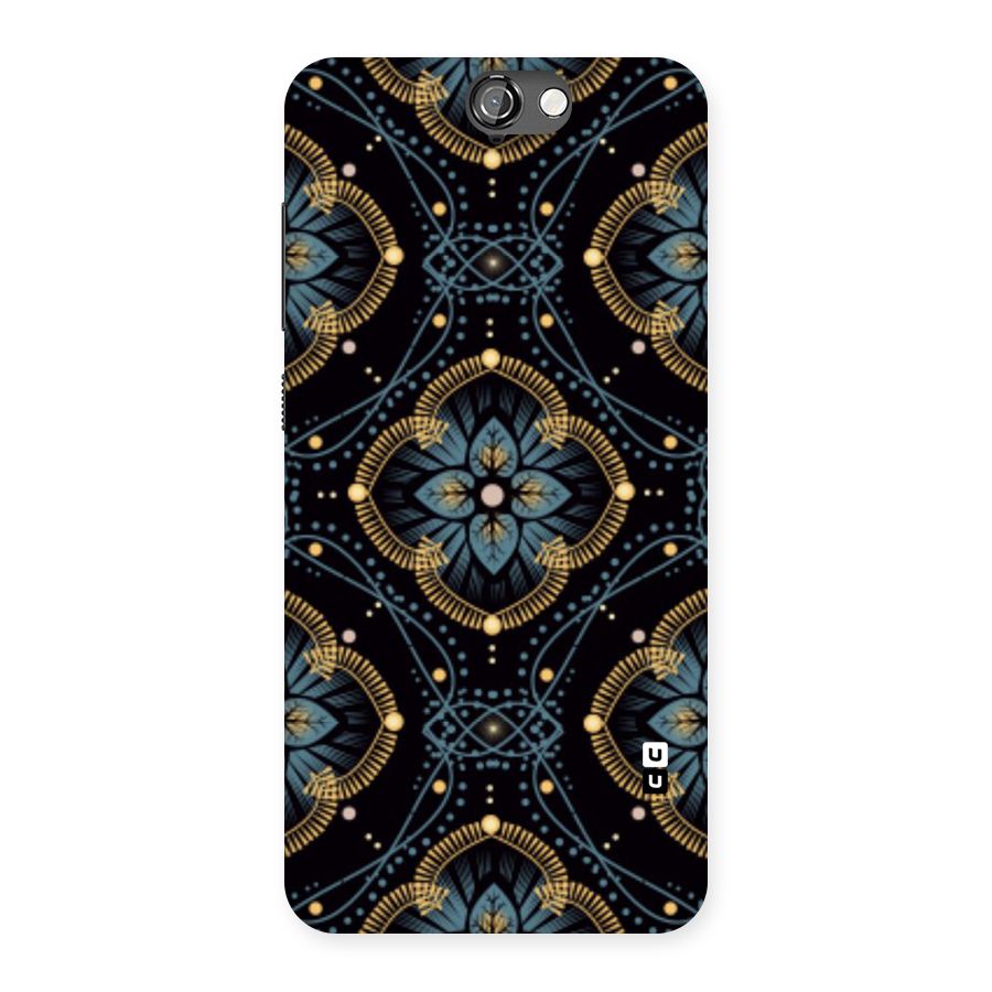 Blue With Black Flower Back Case for HTC One A9