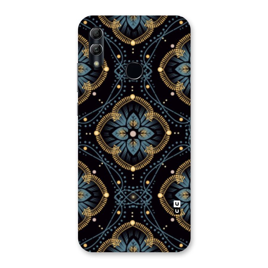 Blue With Black Flower Back Case for Honor 10 Lite