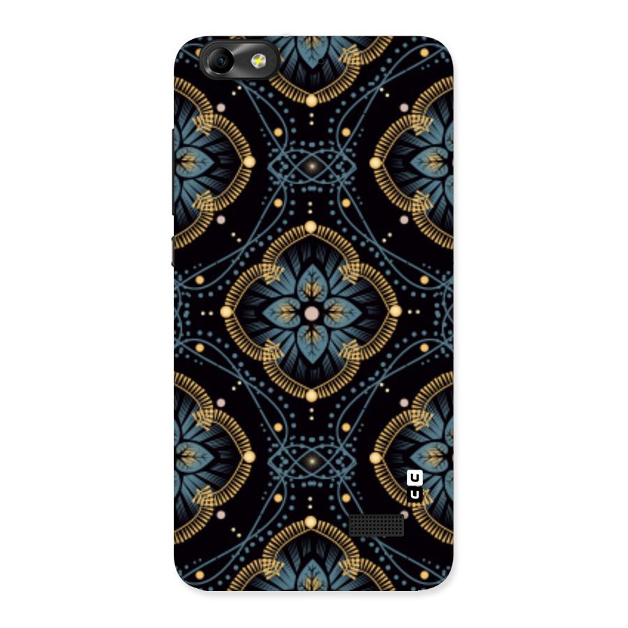 Blue With Black Flower Back Case for Honor 4C