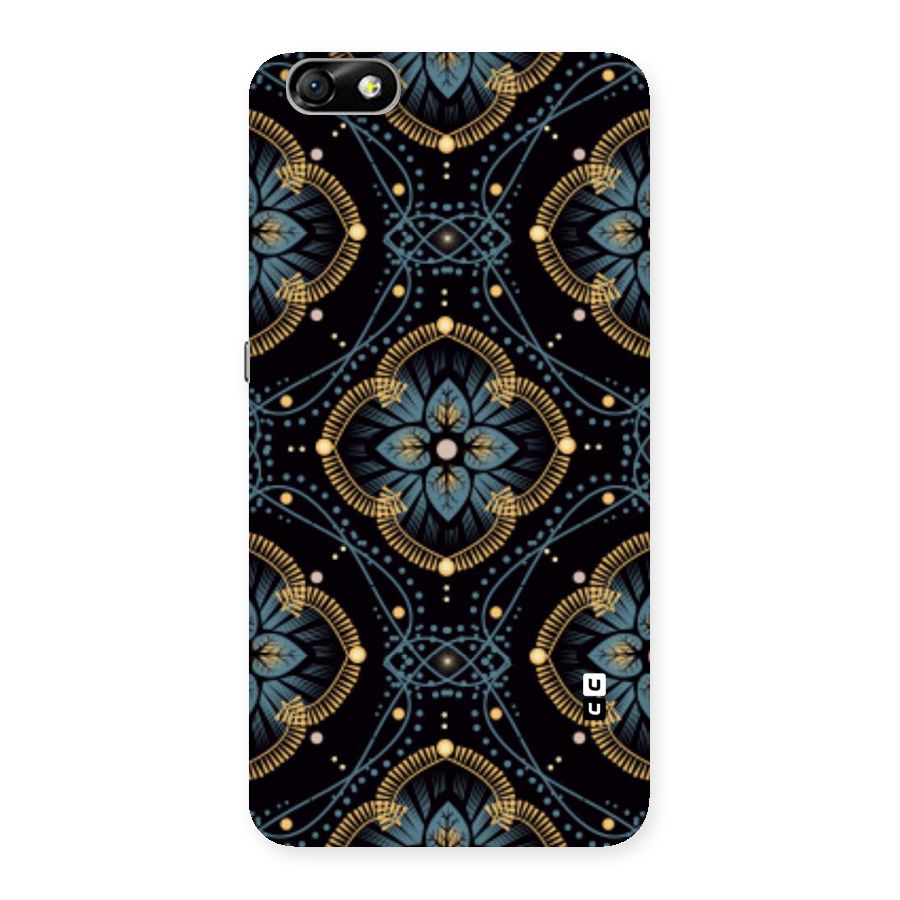 Blue With Black Flower Back Case for Honor 4X