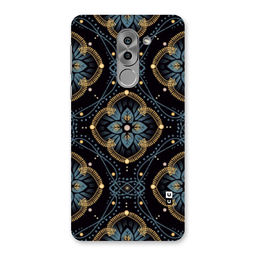 Blue With Black Flower Back Case for Honor 6X