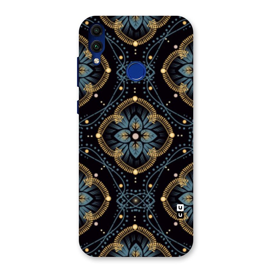 Blue With Black Flower Back Case for Honor 8C