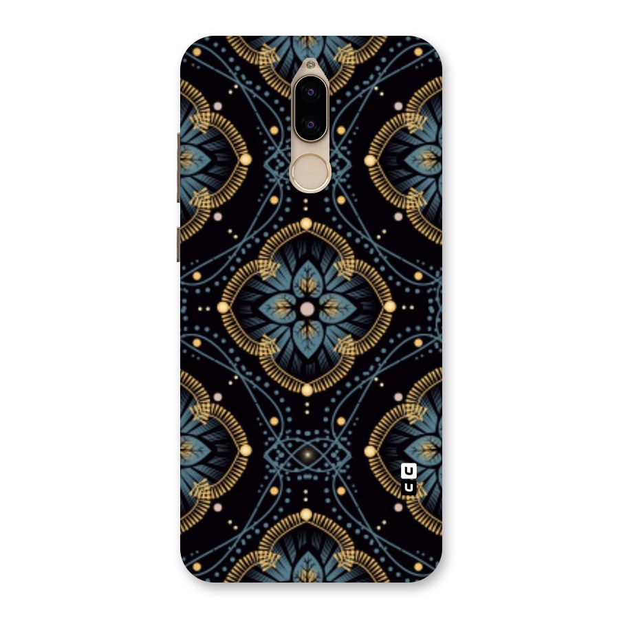 Blue With Black Flower Back Case for Honor 9i