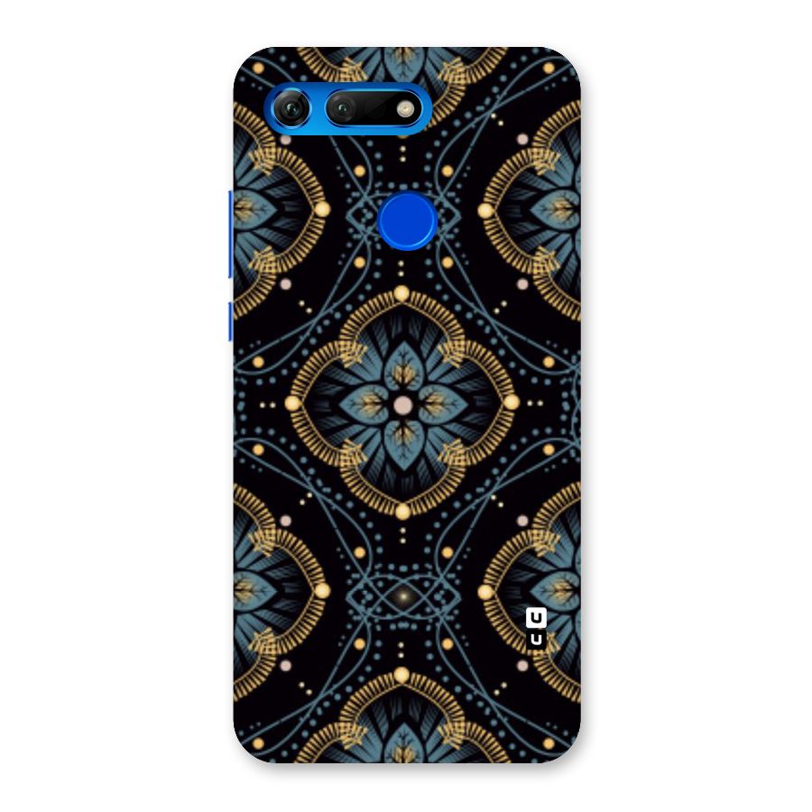 Blue With Black Flower Back Case for Honor View 20