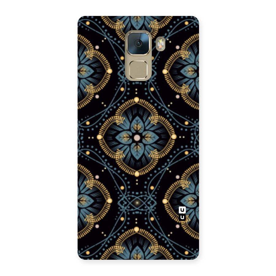 Blue With Black Flower Back Case for Huawei Honor 7