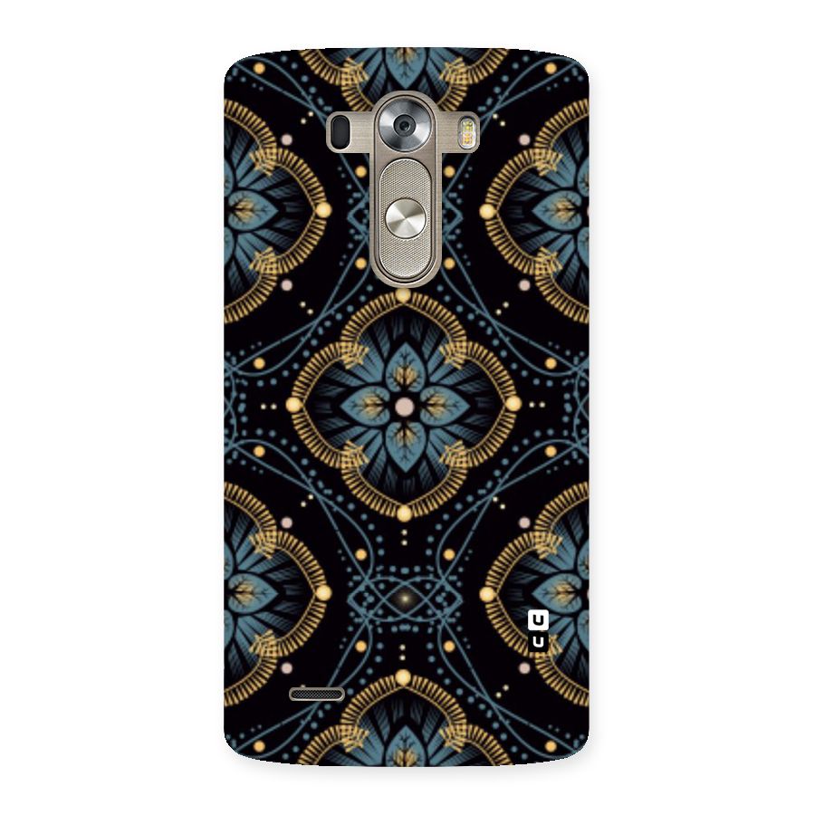 Blue With Black Flower Back Case for LG G3