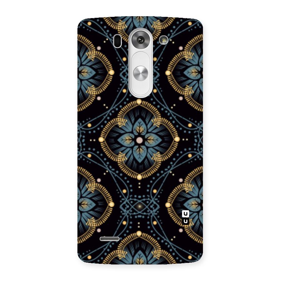Blue With Black Flower Back Case for LG G3 Beat
