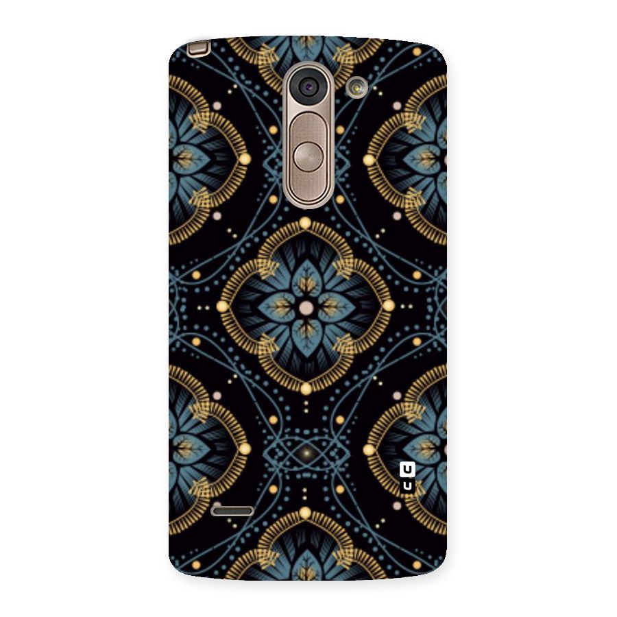 Blue With Black Flower Back Case for LG G3 Stylus